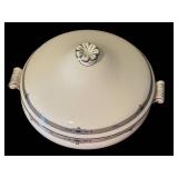Vintage Wedgwood Amherst Porcelain Tureen (3L) and Covered Vegetable Dish Set with Blue Trim