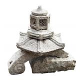 SY - Granite Japanese Garden Lantern, 35 Inch Outdoor Ornament