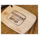 K - Ironwood Gourmet Cutting Board, Viking Honing Steel, and Zwilling Bread Knife Set