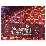 Hermes Paris 100% Silk Horse Pattern Tie Red and Gold / Hermes Silk Tie Horse Pattern 7931