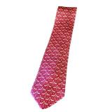 Hermes Paris 100% Silk Horse Pattern Tie Red and Gold / Hermes Silk Tie Horse Pattern 7931