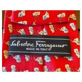 Set of 2 Salvatore Ferragamo Silk Ties with Elephant Prints