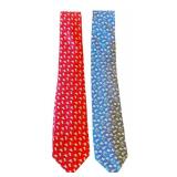 Set of 2 Salvatore Ferragamo Silk Ties with Elephant Prints