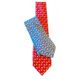 Set of 2 Salvatore Ferragamo Silk Ties with Elephant Prints