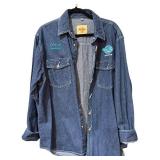 Hard Rock Cafe Kowloon Denim Shirt XL with Guitar Buttons