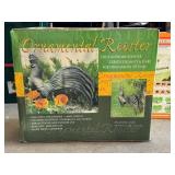 G - Ornamental Aluminum Rooster Garden Sculpture in Box