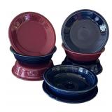 LR - Set of 4 Fiesta Bowls and 3 Bread Plates