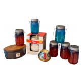 K - Decorative Candle Collection with WoodWick Trilogy, Mason Jar Candles, and Candle Holder