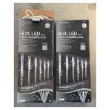 2 Boxes of GE 6 Count LED 18-Inch Cascading Icicle Lights