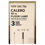 Set of 2 Hampton Bay Calero 50 in Matte Black Floor Lamps