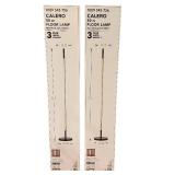 Set of 2 Hampton Bay Calero 50 in Matte Black Floor Lamps