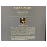 Lot of 2 Michael Graves Design Candle Holders - Hurricane and Stamped Steel Votive