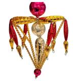 Pair of Christopher Radko Palais Royal Beaded Chandelier Ornaments