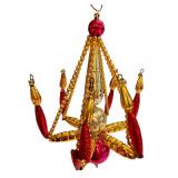 Pair of Christopher Radko Palais Royal Beaded Chandelier Ornaments