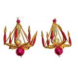 Pair of Christopher Radko Palais Royal Beaded Chandelier Ornaments