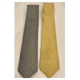 Pair of Salvatore Ferragamo Made in Italy Silk Ties with Animal Prints