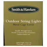 Three New Sets Smith & Hawken Outdoor String Lights with Metal Cage Covers