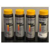 O - Lot of 7 Redken Color Gels Haircolor Bottles Cappuccino, Caramel and Maple