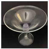 O - Set of Glass Compote Dish, Stemware and Assorted Glassware