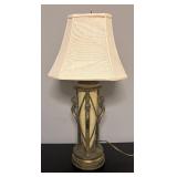 O - Vintage Style Table Lamp with Lion Head Accents
