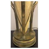 O - Vintage Style Table Lamp with Lion Head Accents