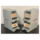 O - Set of 4 Gray Organizers