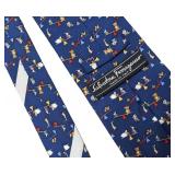 O - Set of 3 Salvatore Ferragamo Silk Neckties Assorted Patterns