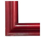 MB - Inlaid Stone World Map with Red Wood Frame