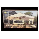 O - Sunergy String of 8 Rechargeable LED Lanterns with Antique Pewter Finish