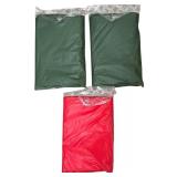 O - Set of 3 Old Mill Rain Ponchos Waterproof One Size