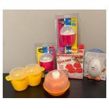 O - Collection of Microwave Egg Cookers and Accessories