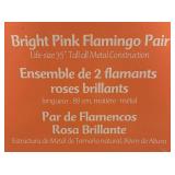 MB - Pair of New Bright Pink Metal Flamingos by Evergreen Garden