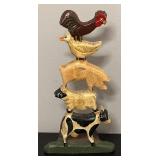 O - Vintage Style Cast Iron Farm Animal Doorstop