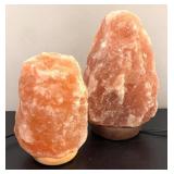 BC - Set of 2 Himalayan Salt Lamps with Power and USB Plugs