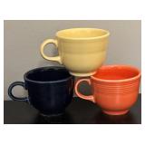 BC - Set of 9 Homer Laughlin Fiesta Coffee Cups Assorted Colors