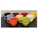 BC - Set of 9 Homer Laughlin Fiesta Multi-Color Cups