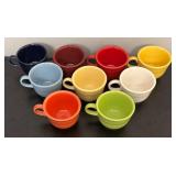 BC - Set of 9 Homer Laughlin Fiesta Multi-Color Cups