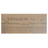 MB - Vintage Framed Declaration of Independence Print
