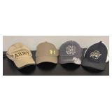 MB - Collection of 4 Adjustable Baseball Caps Including Army, Under Armour, Notre Dame and Sports Lounge Designs