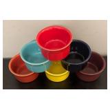 BC - Set of 6 Multicolor Fiesta Stoneware Ramekins
