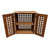 G - Wooden Lattice Cabinet with Shelf
