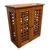 G - Wooden Lattice Cabinet with Shelf