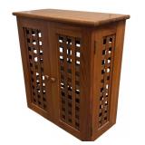 G - Wooden Lattice Cabinet with Shelf