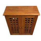 G - Wooden Lattice Cabinet with Shelf
