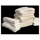 MB - Collection of White Bath Towels and Hand Towels