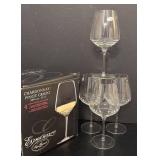 O - Set of 4 Luigi Bormioli Blown Crystal Stemware