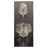 O - Set of 4 Luigi Bormioli Blown Crystal Stemware