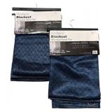 MB - 2 Pairs of Navy Blue Wallace Blackout Window Panel Pairs
