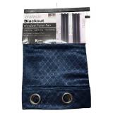 MB - 2 Pairs of Navy Blue Wallace Blackout Window Panel Pairs