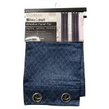MB - 2 Pairs of Navy Blue Wallace Blackout Window Panel Pairs